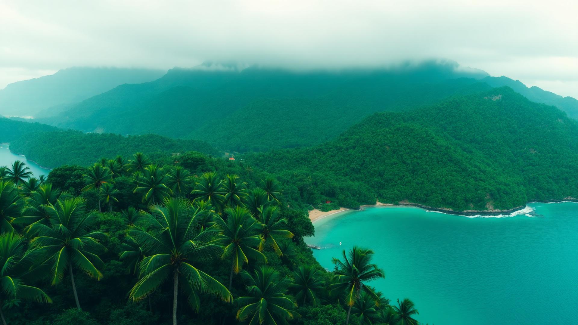 Paisaje tropical en Colombia